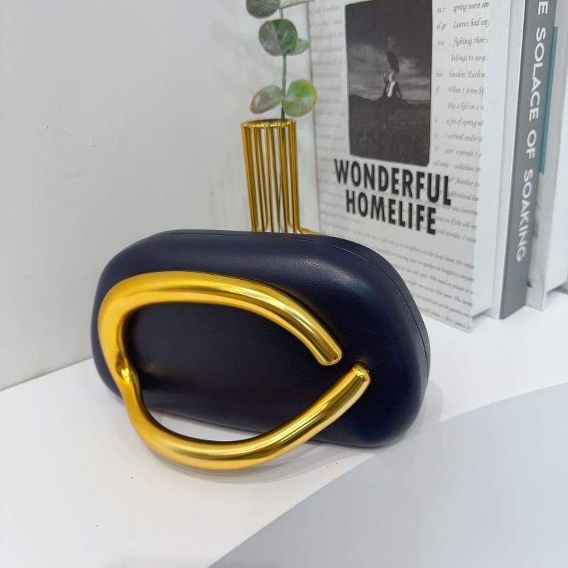 Trendy Classic Round Box Clutch Bag Dinner Bag Acrylic Bag Retro Metal Handle Shoulder Crossbody
