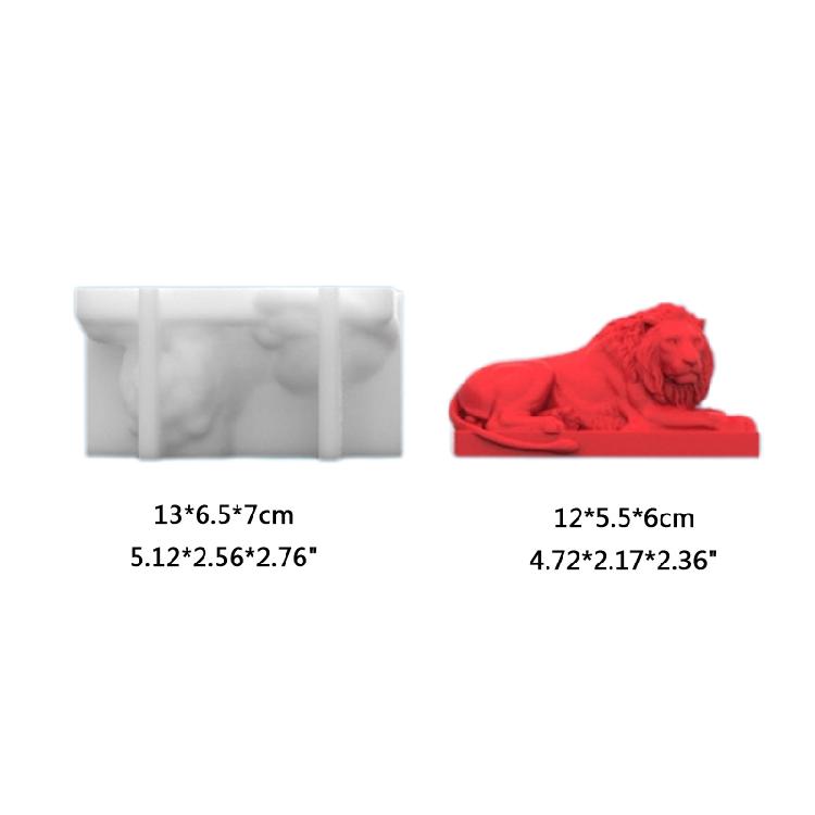 Lion Candle Silicone Mold Unique Animal Statue Soy Wax Candle Mold Home Decor