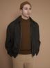 Comspace1980 [Xl~4Xl] Wool Blend Collar Blouson Jacket_Khaki Gray