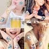 10sheets Cartoon Cute Sharks Tattoo Stickers For Face Hand Body Temporary Fake Waterproof Tattoo Stickers Kids Creative Gifts