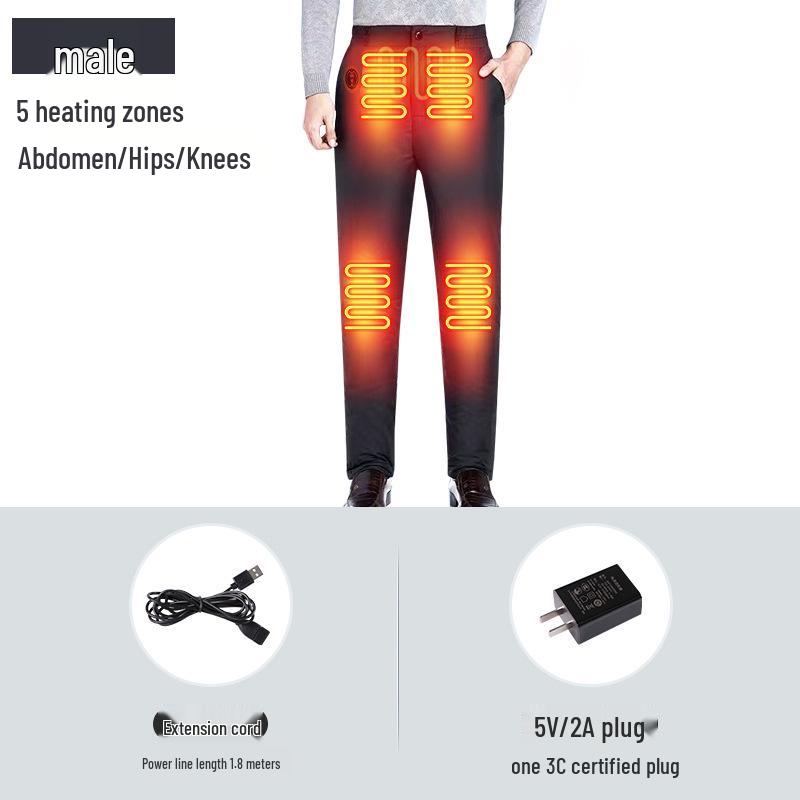 Rechargeable Infrared Heated Cotton Pants for