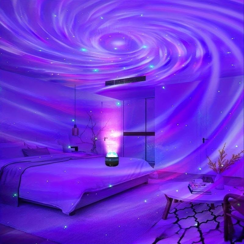 LED Starry Sky Projection Light Northern Lights Ambient Light Water Ripple Spiral Cloud Starry Sky Light Bedroom Night Light
