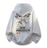 Men's Trendy American-Style Fleece-Lined Winter Hoodie – Thick, Warm, Printed, Loose Fit Jacket