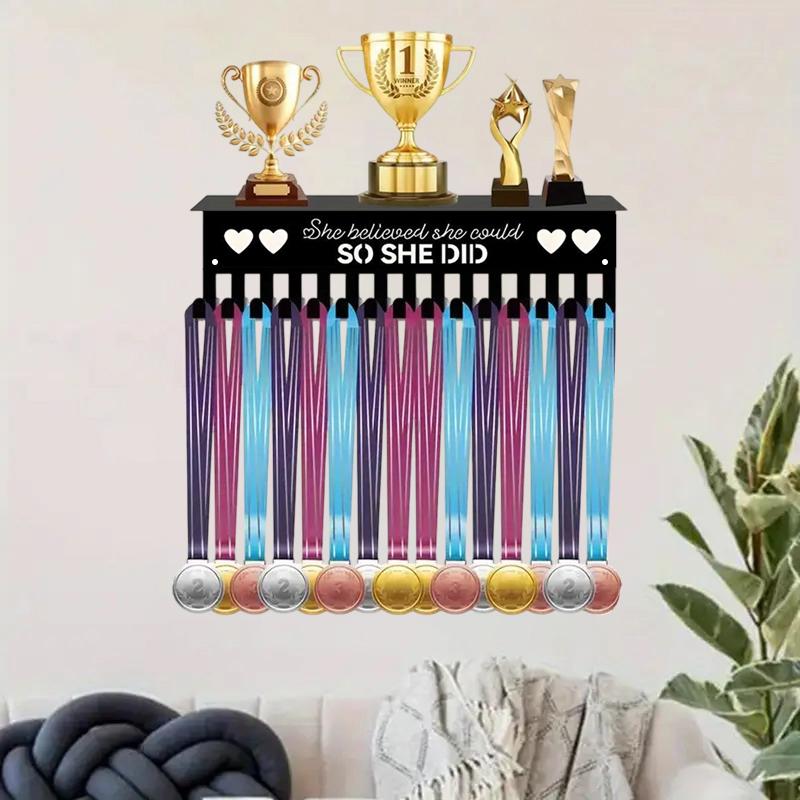 Medal Hook Display Rack Wall-Mounted Awards Storage Holder Key Holder Suitable For Football, Basketball, Sports Enthusiasts