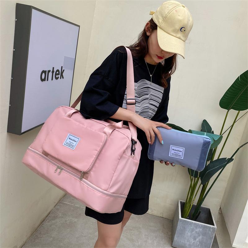 Short-haul travel bags, men's and women's large-capacity shoulder storage duffel bags, student leisure sports fitness bags