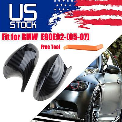 Side Wing Rearview Mirror Cap Mirror Cover Fit For BMW E90 E91 2005-2007 E92 E93 E81 E82 E88 E87 E88 Car Replacement