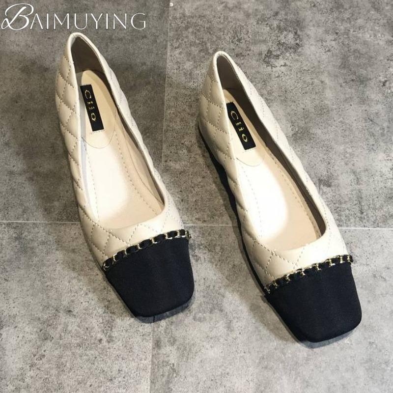 Fashion High Heels Ballet Marie Janes Shoes Woman Square Toe Sandals Soft Leather 2025 Trend Shallow Dress Summer Elegant Chunky Pumps