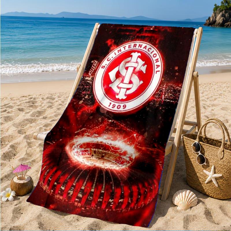 Inter Club Emblem Printed Microfiber Beach Towel, Soft And Absorbent, Quick-Dry, Ideal for Summer Travel, Beach Essential, Swimming Pool