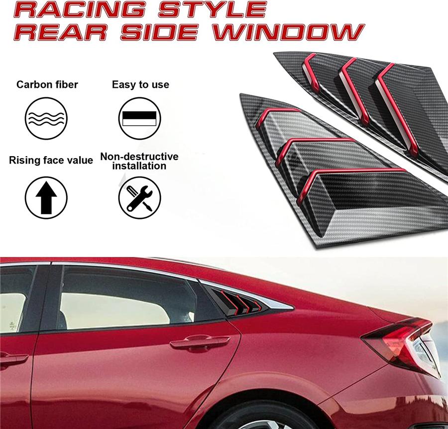 2 Pieces Side Window Deflectors for Honda Civic Sedan 2016-214-door