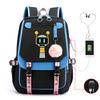 Personality Trend Cartoon Printing Double Shoulder College Style Student Leisure Schoolbag Multi-function Large Capacity