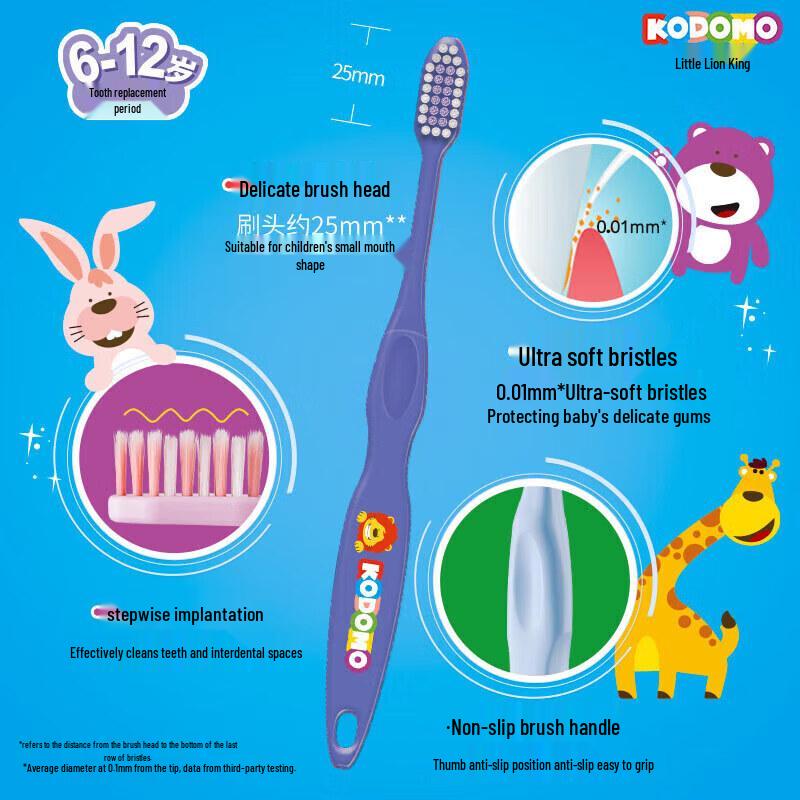 Lion Ultra-Soft Bristle Children's Toothbrush (3-Pack)