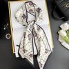 Simulated Silk Scarf, High-end Women's Headband, Decorative Scarf, Streamer, Fresh Color Matching, Rhombus Small Scarf, Headband.