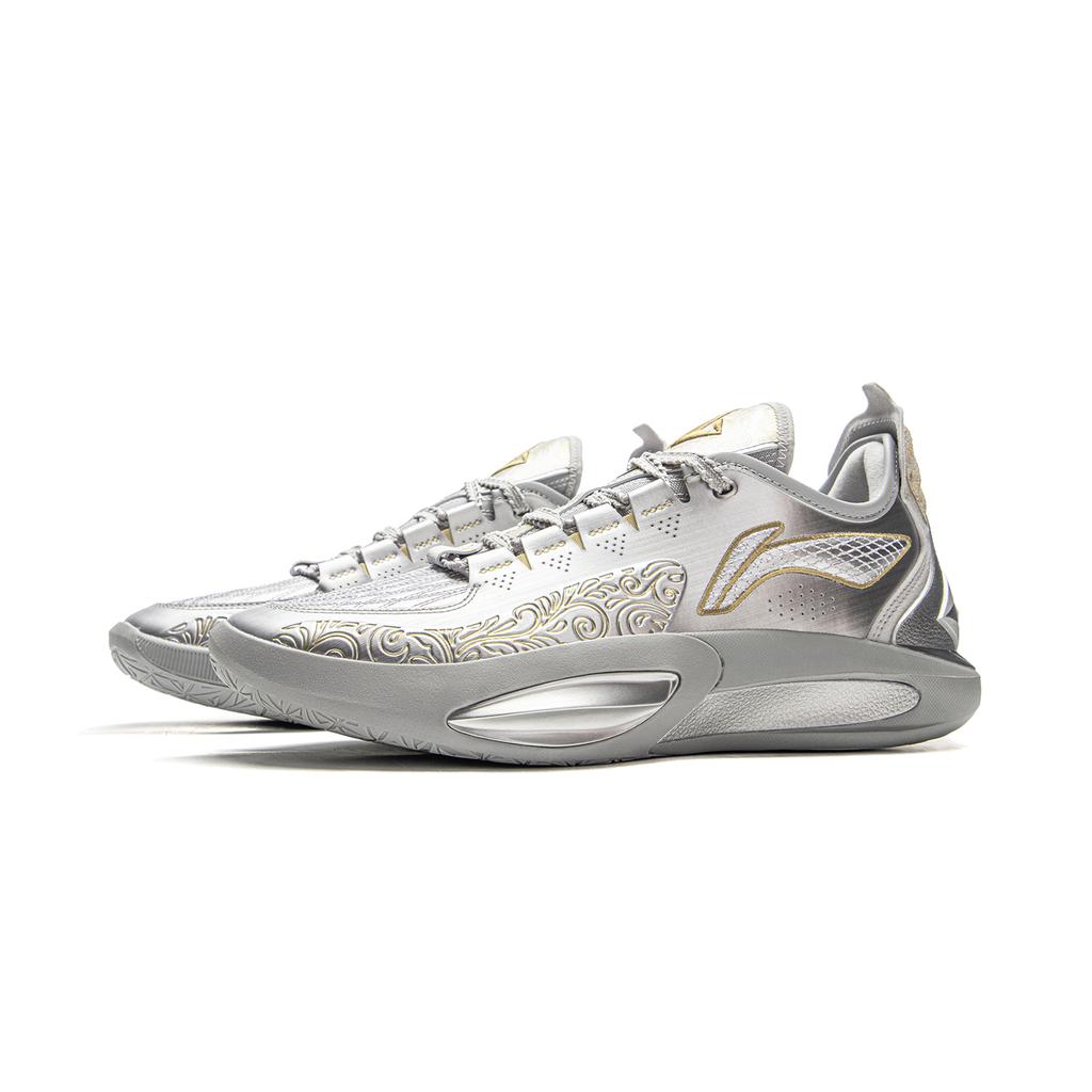 Li Ning JB3 Coverage Support Rebound Anti Rollover Low top Basketball Shoes Men's Silver ABAU107-7