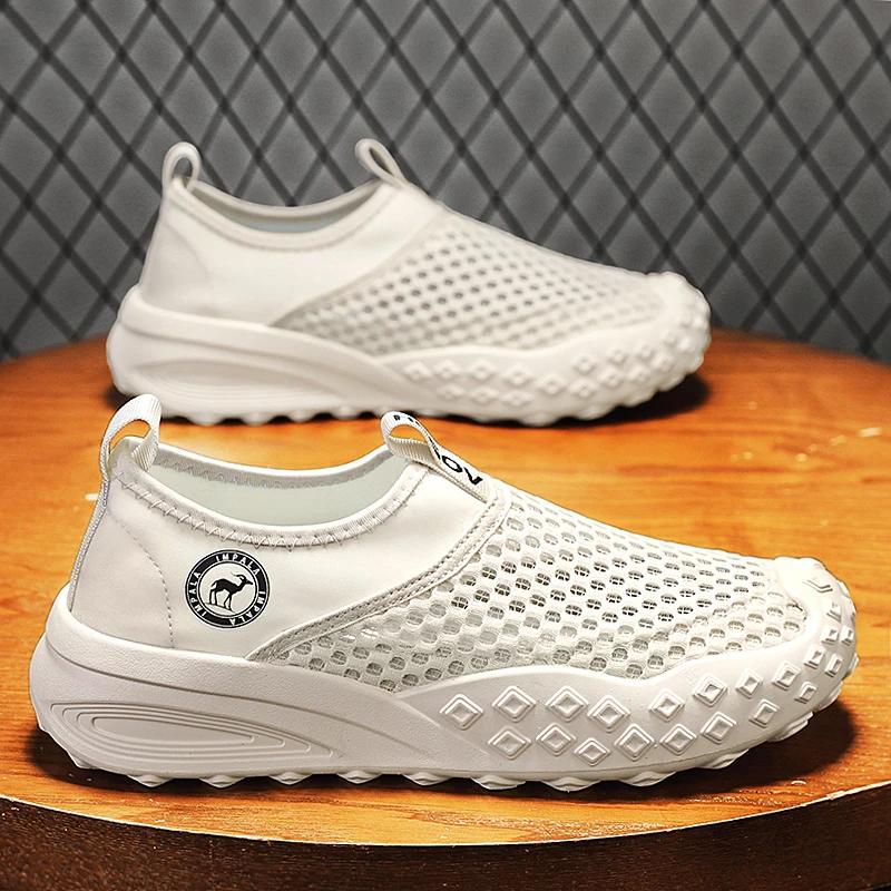 Fashion Men Casual Shoes Fashion Summer Shoes Mesh outdoor Breathable Slip-on Flats Men Sneakers Comfortable Water Loafers Zapatillas