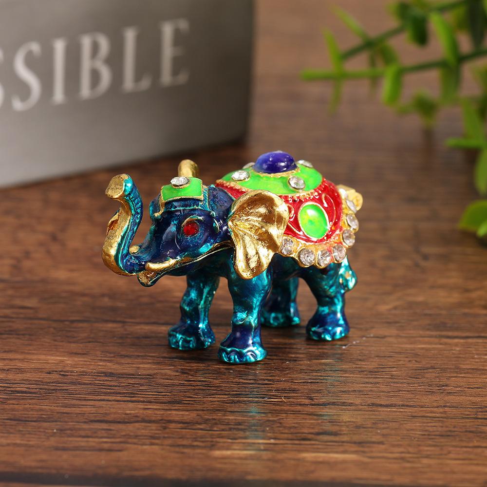 Enamel-colored Elephant Jewelry Box - An Exquisite, Luxurious and Multi-functional Storage Box, Perfect As A Gift for Your Girlfriend.
