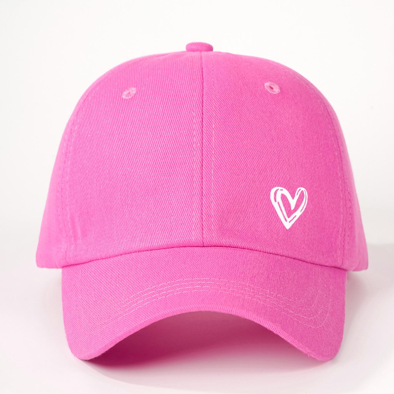 

Однотонная бейсболка с принтом «любовь» для мужчин и женщин, подходит для повседневных и универсальных путешествий, защиты от солнца и походов. Adjustable