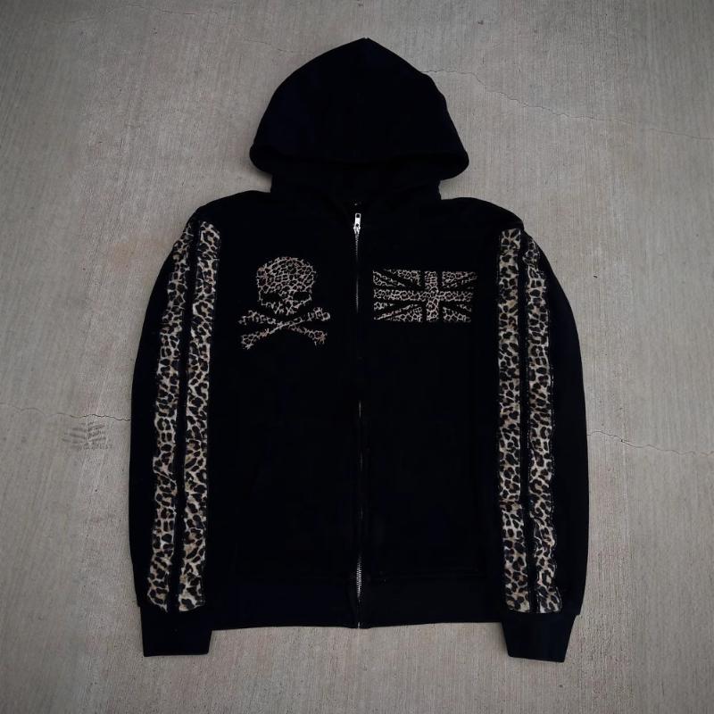 

Европейский и американский Y2K ретро тренд, персонализированное худи на молнии с принтом S чёрный