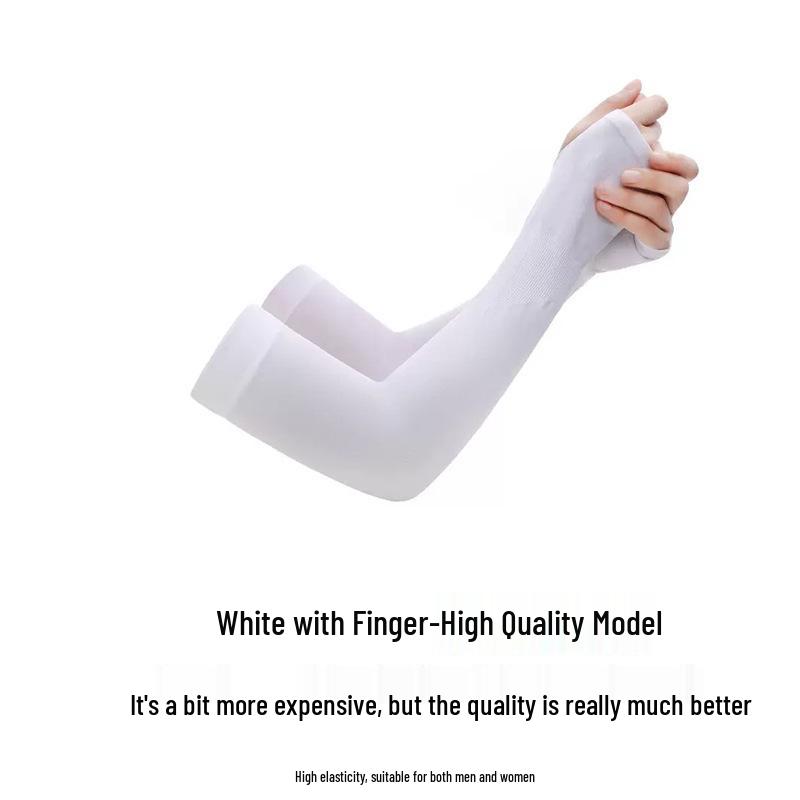 Unisex Anti-UV Cooling Arm Sleeves for Summer Cycling & Driving - Breathable Ice Silk