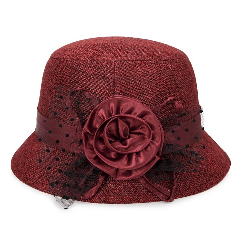 Spring and Summer New Linen Sunshade Hat Ladies Sunscreen Princess Large Flower Pot Cap