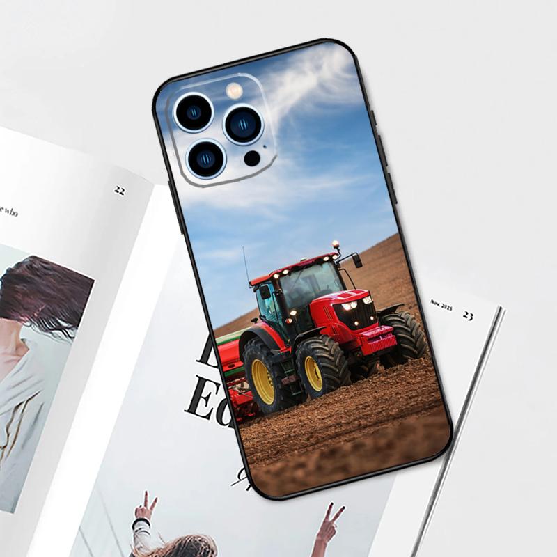 Farm Vehicle Tractor Case For iPhone 17 Pro Max 14 13 12 11 15 16 Pro Max mini 15 Plus 16e 17 Air Phone Cover