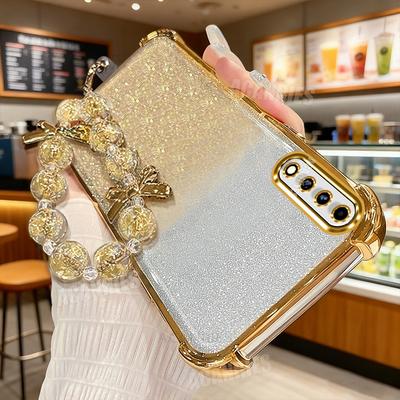 A 50 70 30s Luxury Star Lanyard Plating Glitter Shockproof Silicone Case For Samsung Galaxy A50 A70 A30s A20 A30 A20s Back Cover