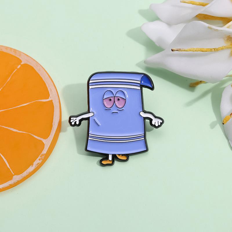 

Европейская и американская анимационная периферия Синее парковое полотенце Мультяшные украшения Брошь Сумка Одежда Универсальный металлический значок синий