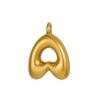 CARLIDANA Stainless Steel Gold Plated Alphabet 26 Letters Name Jewelry Mini Minimalist Bubble Initial Pendants for Necklace DIY