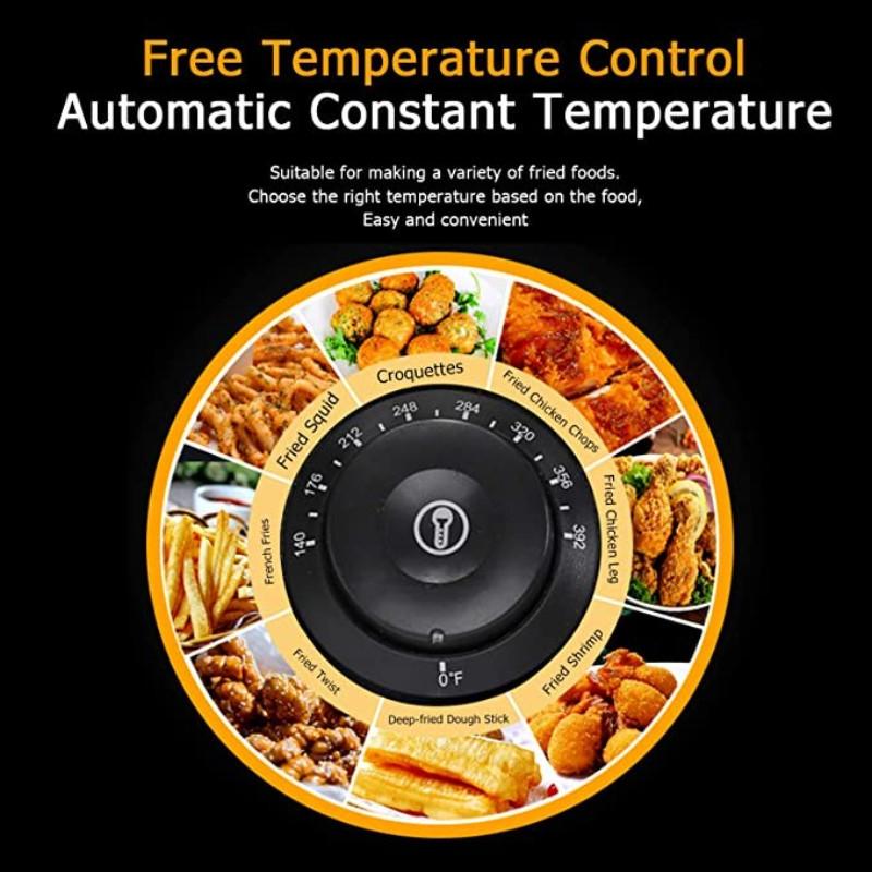 8L / 10L Large Capacity Stainless Steel Constant Temperature Fried Chicken Stove Commercial Single Double Electric Deep Fryer
