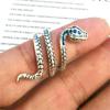 Personalized Snake Shaped Couple Men's and Women's Rings Punk Hip-hop Classic  Items Adjustable Jewelry Rings Popular Wholesale