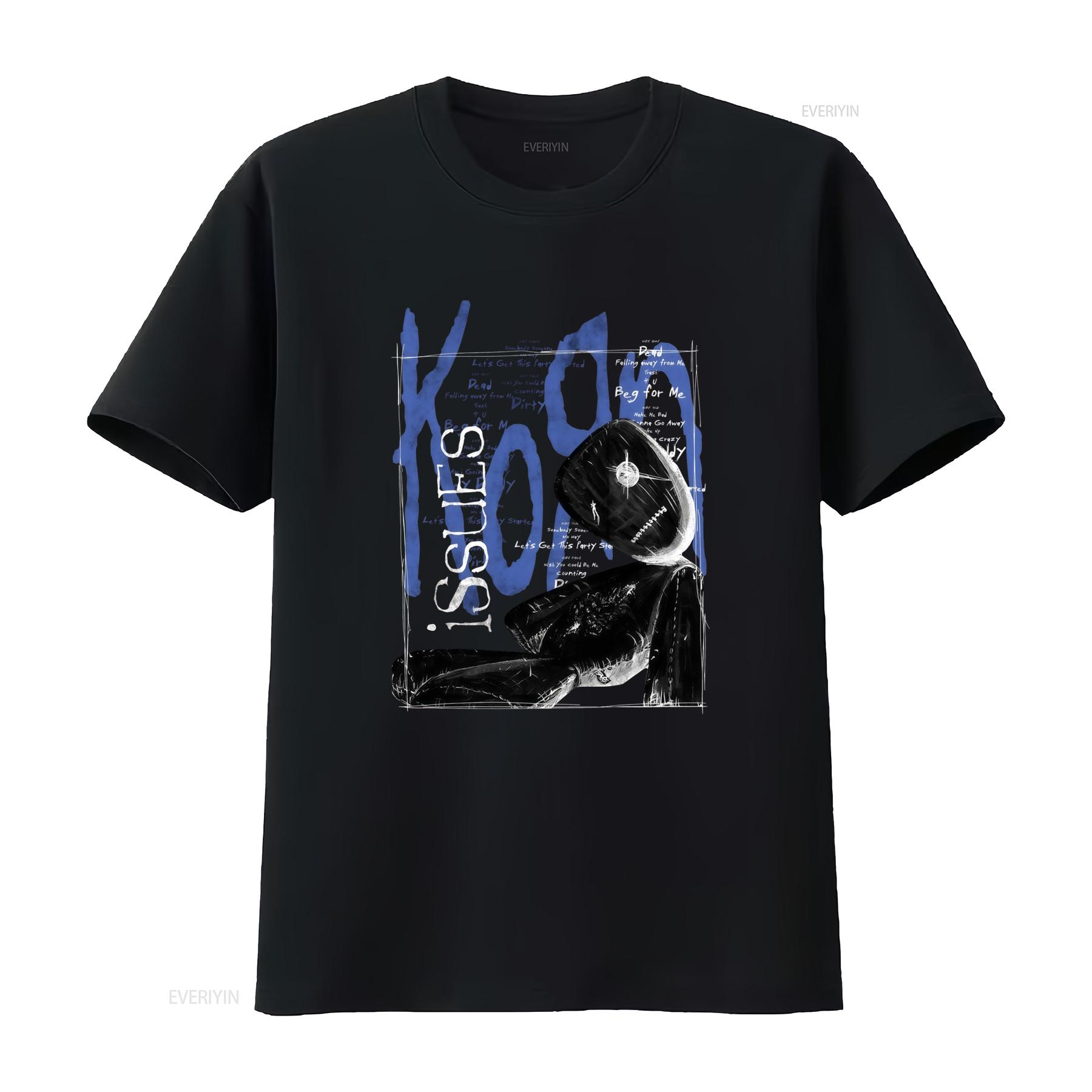 

1999 Vintage Korn Band Issues Concert Tour T Shirt Size Medium LP CD Cover Design vintage Washed Unisex Casual Stretched 4XL