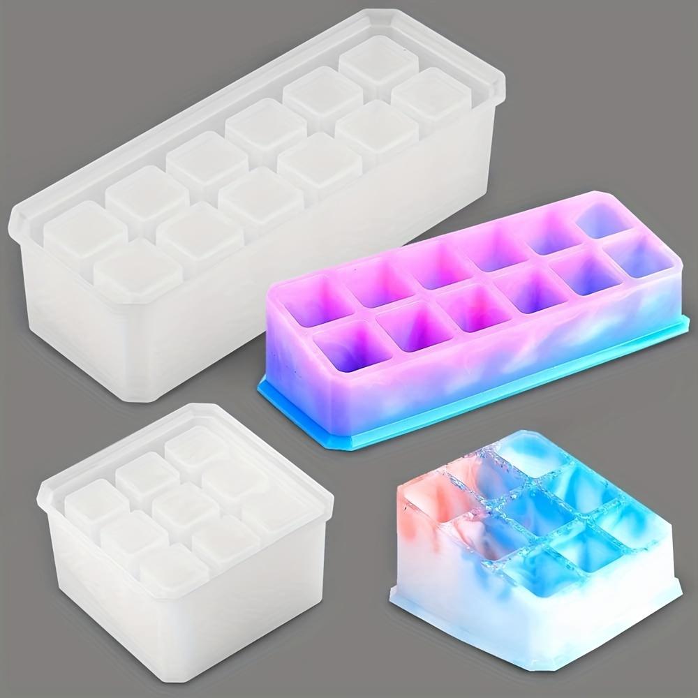 WTEMPO Spring Summer Ice Cube Making Mols DIY Silicone Epoxy Resin Mold Multi-Slot Organizers Casting Molds
