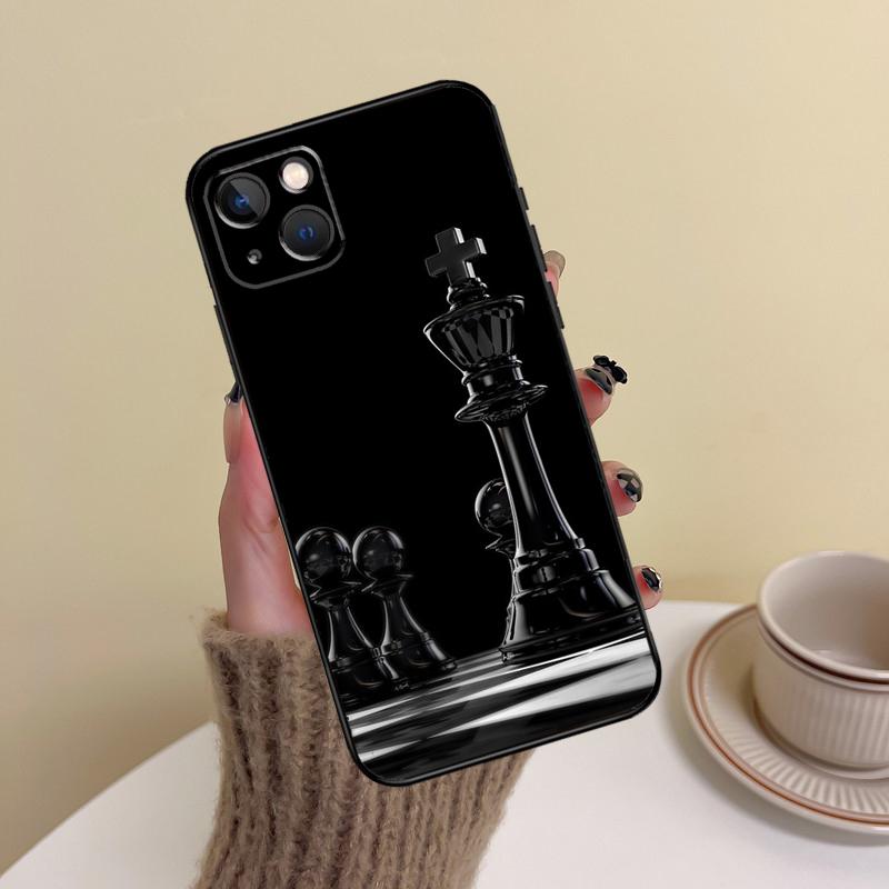 Chess Pieces Phone Case For iPhone 17 16 15 14 13 11 12 Pro Max Mini 15 16 Plus 16e 17 Air Cover Funda