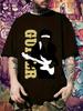 Rock Band Graphic T-shirt - Guitarist Design with Bold 'GUITAR' Text - Black Tee for Concerts