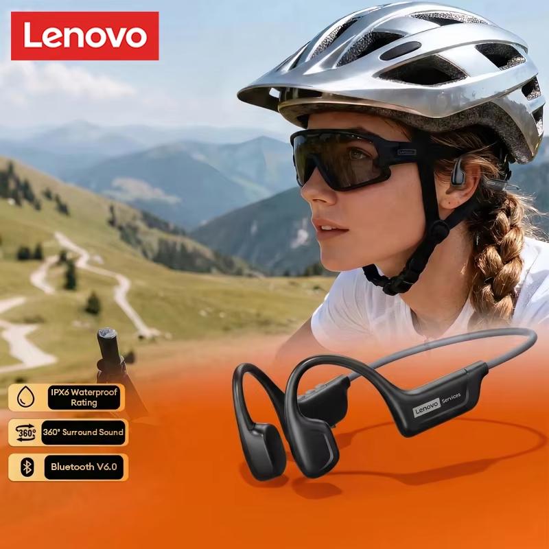 Original Lenovo S102 Wireless Bone Conduction IPX6 Waterproof Sports Headphones Cycling Fitness Earbuds Bluetooth V6.0 Earphones
