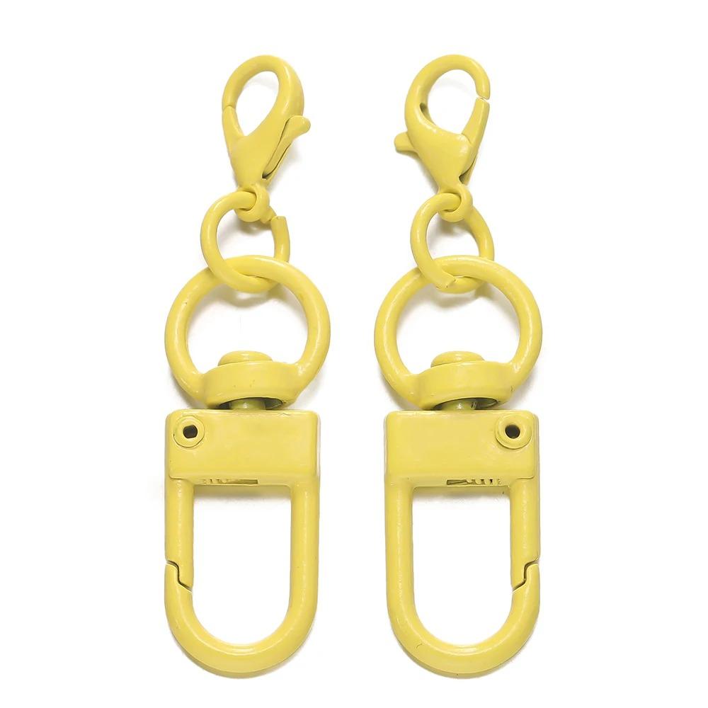 Colorful Lobster Clasp Hooks Keychain With Lobster Matel Clasps For DIY Jewelry Making Dog Buckle Neckalce Accessories 5-10pcs