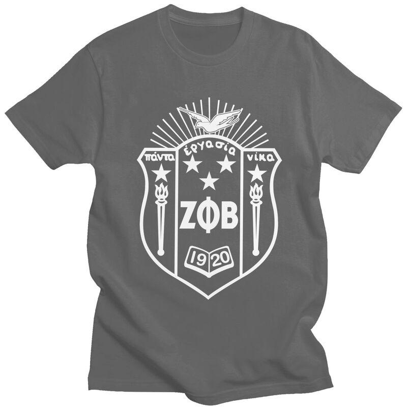 Custom Male Zeta Phi Beta T Shirts Short Sleeves Cotton Tshirt Tshirt Leisure Tees Loose Fit Clothing