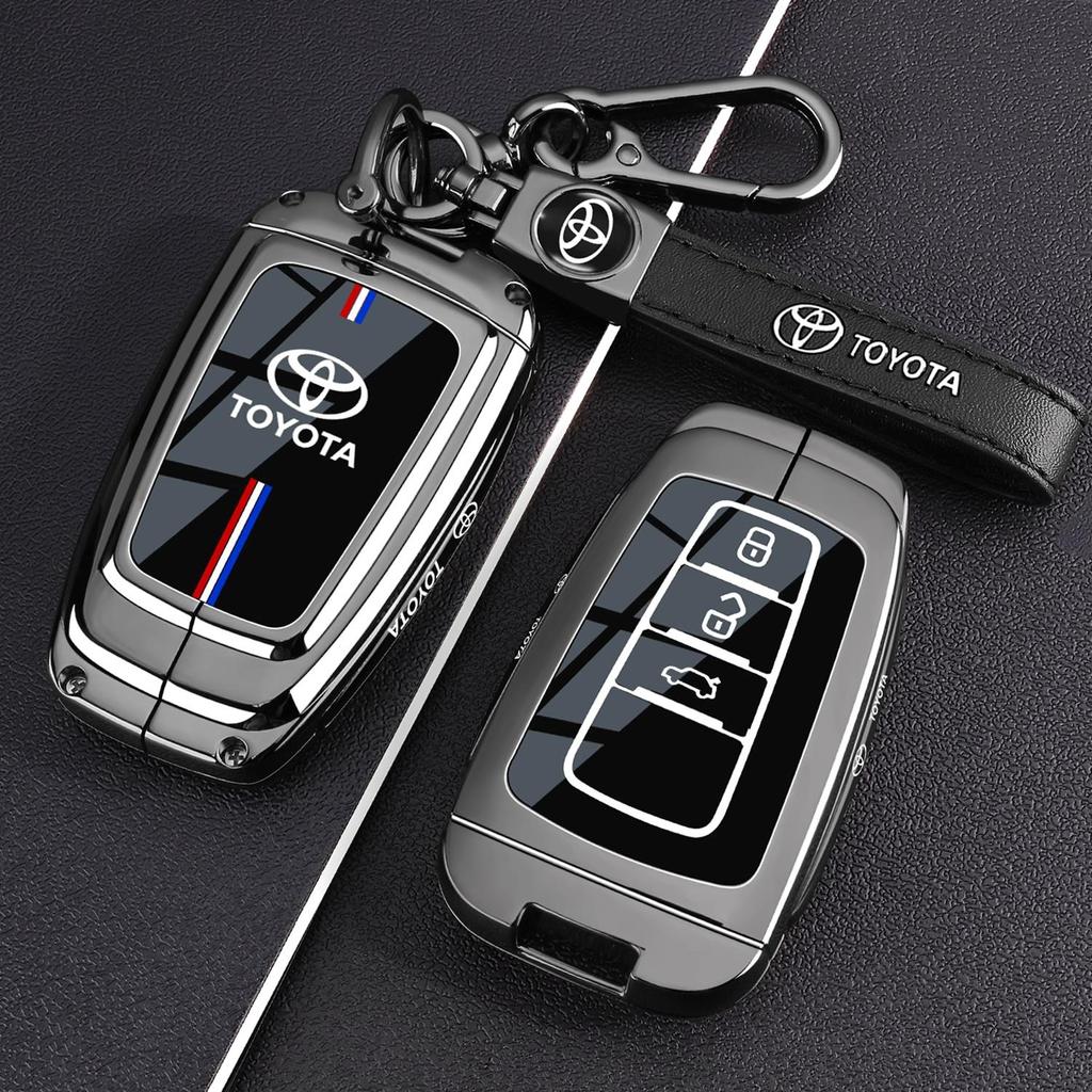 Transparent Car Key Fob Case Cover Black Key Case Shell Protector For Toyota For Sienna For Venza For Car Accessories