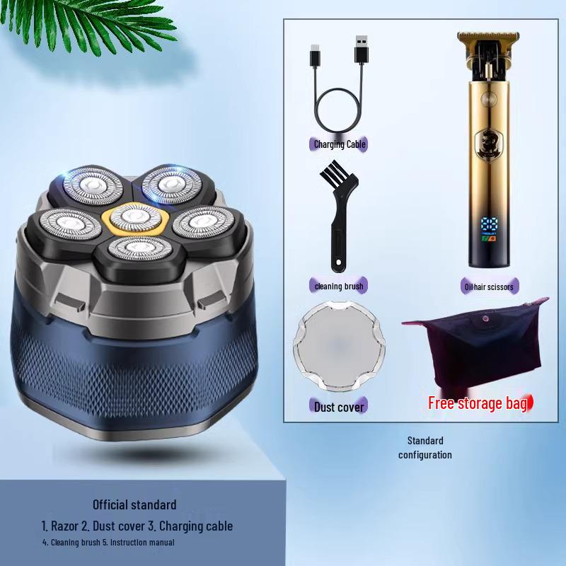 German Imported Men's Bald Head Electric Shaver - Self-Shaving Razor & Hair Clipper