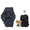 Unisex Liquid Crystal/Analog Dual Display Series Black Watch GA-700MF-1AP-