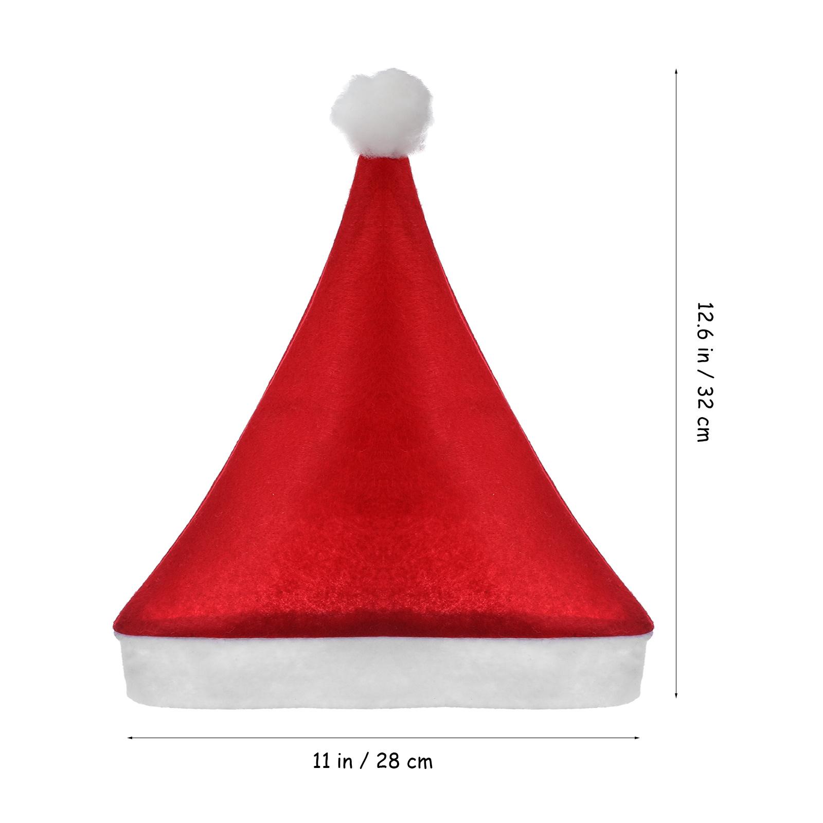 8Pcs Christmas Santa Hats Soft Fabric Comfortable Reusable Holiday Party Decoration Christmas Costume Santa Hat for Adults other