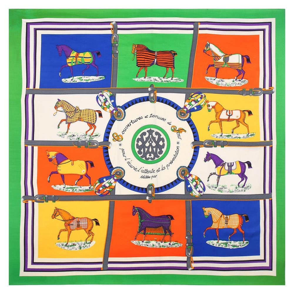 POBING Luxury Brand Twill Silk Scarf Woman Swift Horse Wraps Echarpe Square Female Big Size Shawl Hijab Neckerchief
