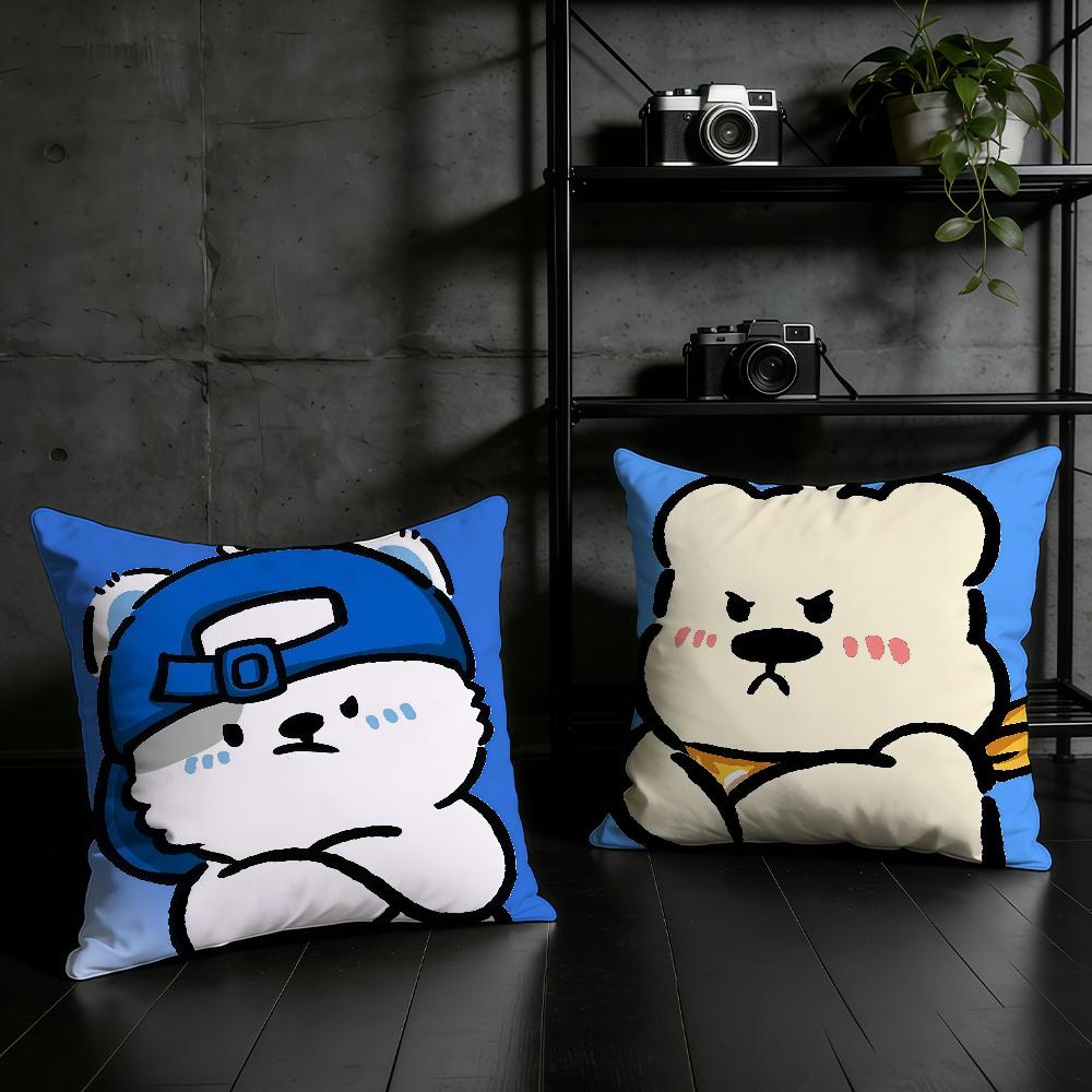 Cartoon Cute Animal Bear cushion cover Home Office Birthday Anniversary Gifts Soft Skin Friendly Cushion Cover