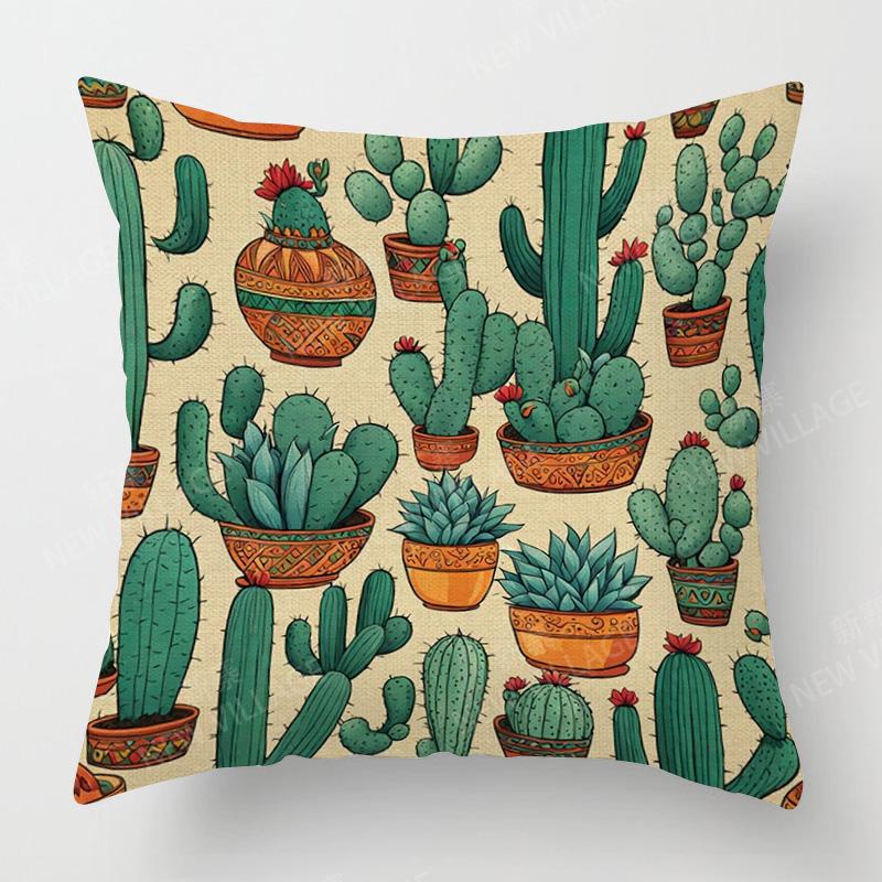 

Tropical plant pattern cushion set bedroom cafe decor ins style living room sofa pillow set Throw pillowcase 40x40cm 45x45cm 350mmx350mm