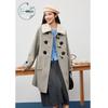 ZIHAN Women's 2025 Winter Lamb Wool Lapel Wool Blend Toggle Coat