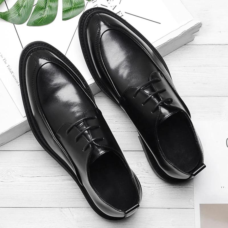 Men Dress Shoes lace up fashion Patent Leather Luxury Fashion Groom Wedding party Shoes Men Luxury italian style Oxford Shoes