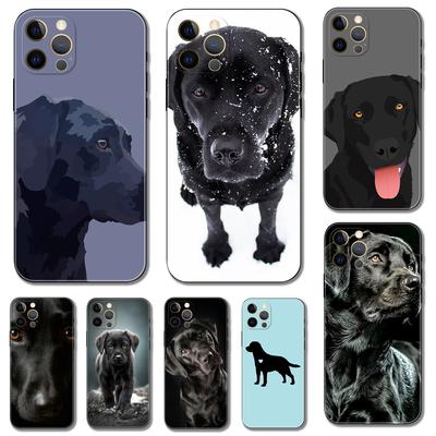 Black Dog Phone Case For iPhone Samsung Galaxy Redmi Xiaomi Oppo OnePlus Note S A 7 8 9 10 11 12 13 14 20 21 22 23 53 54 Pro Max Plus Ultra TPU Soft