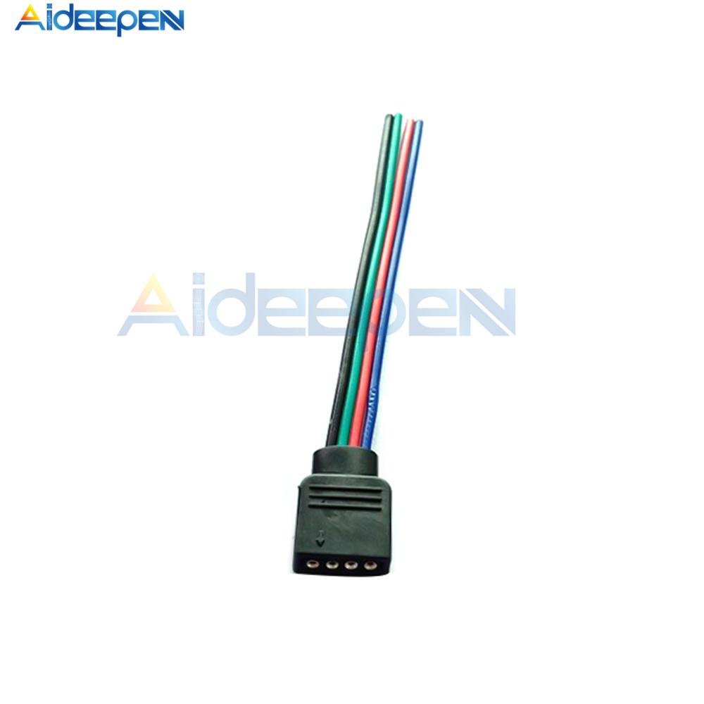4pin 10cm LED RGB Strip Light Connector Male Female Plug Socket Connecting Cable Wire For 5050 RGB RGBW Led Strip Light