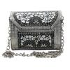 Handmade Square Mosaic Metal Bag Women/Girls Bridal Metal Clutch Party Sling Bag