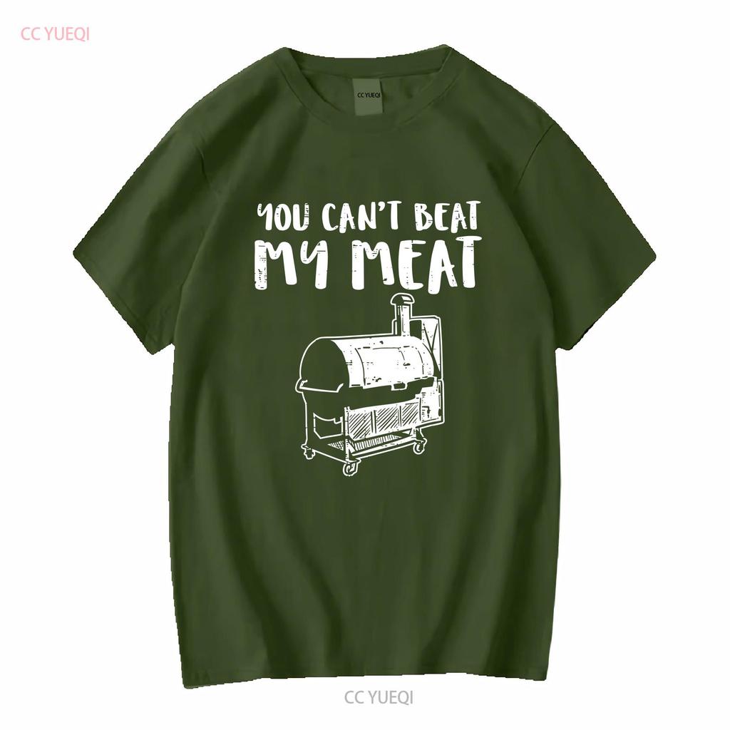 You Cant Beat My Meat Funny Bbq Barbecue Grill T Shirt vintage Washed Soft fashion homme Slightly Top For Everyday Wear Unisex