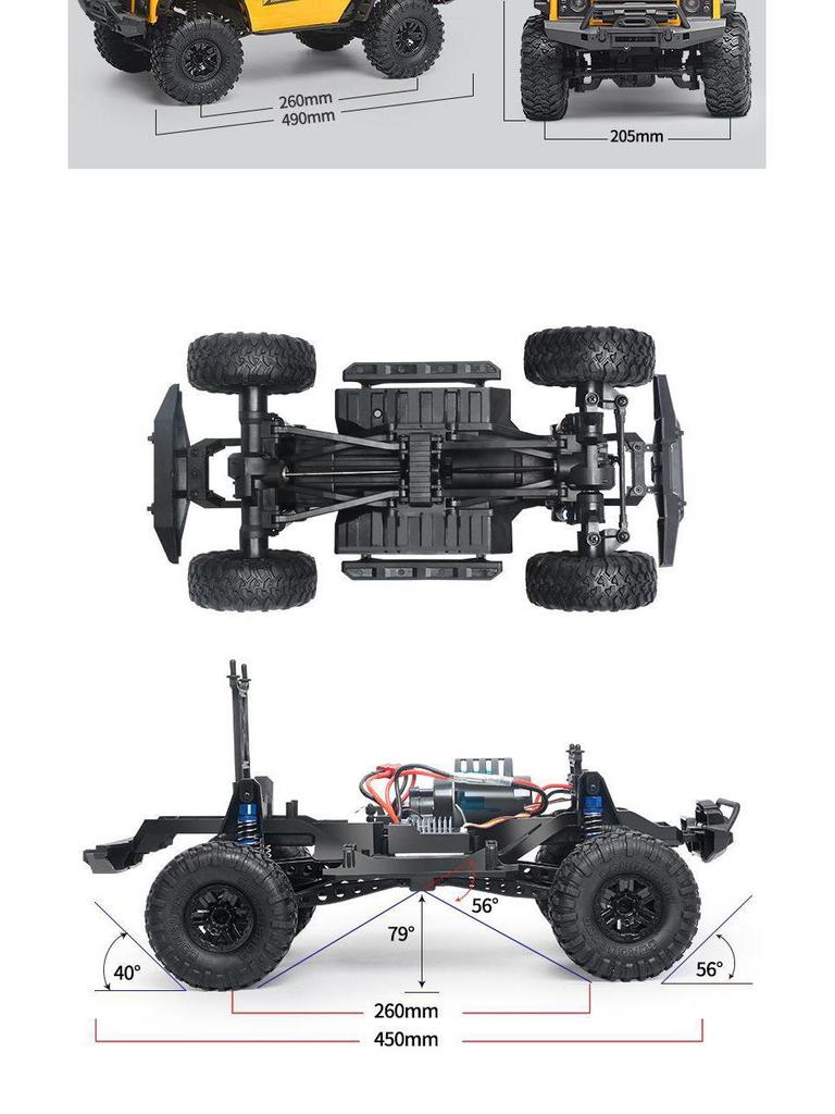 1:10 Scale Four-Wheel Drive Big Foot Off-Road Rock Crawler RC Car